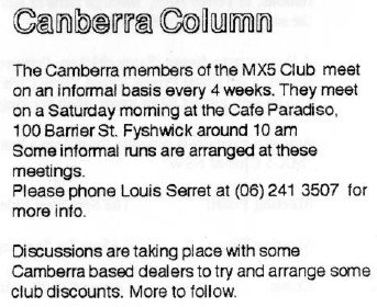Canberra Capers - 1997 Feb